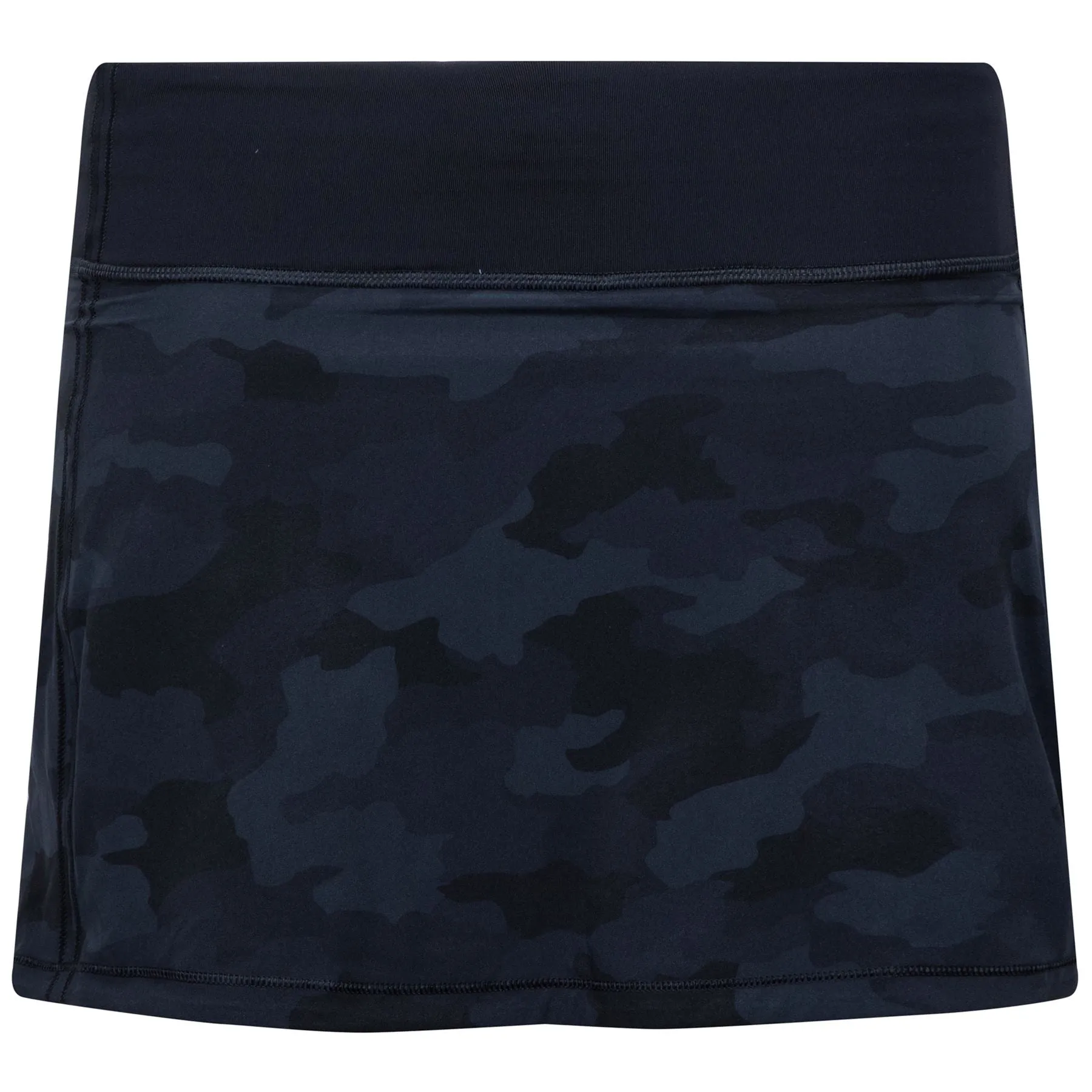 x TRENDYGOLF Womens Pace Rival Mid-Rise Skirt Long 4" Liner Length Heritage 365 Camo Deep Coal Multi/Black - AW23