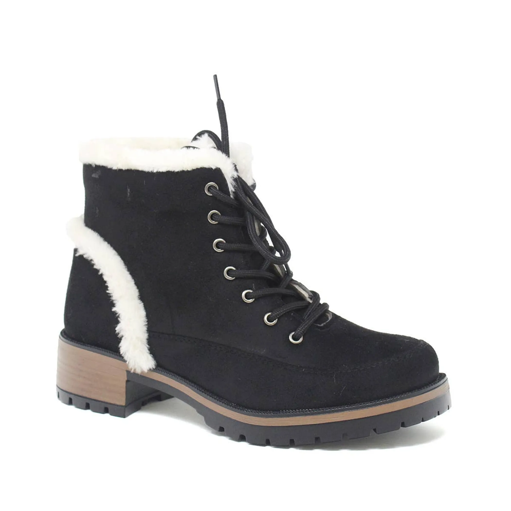 Yoki Womens Gorden-19 faux suede Lace up Boot