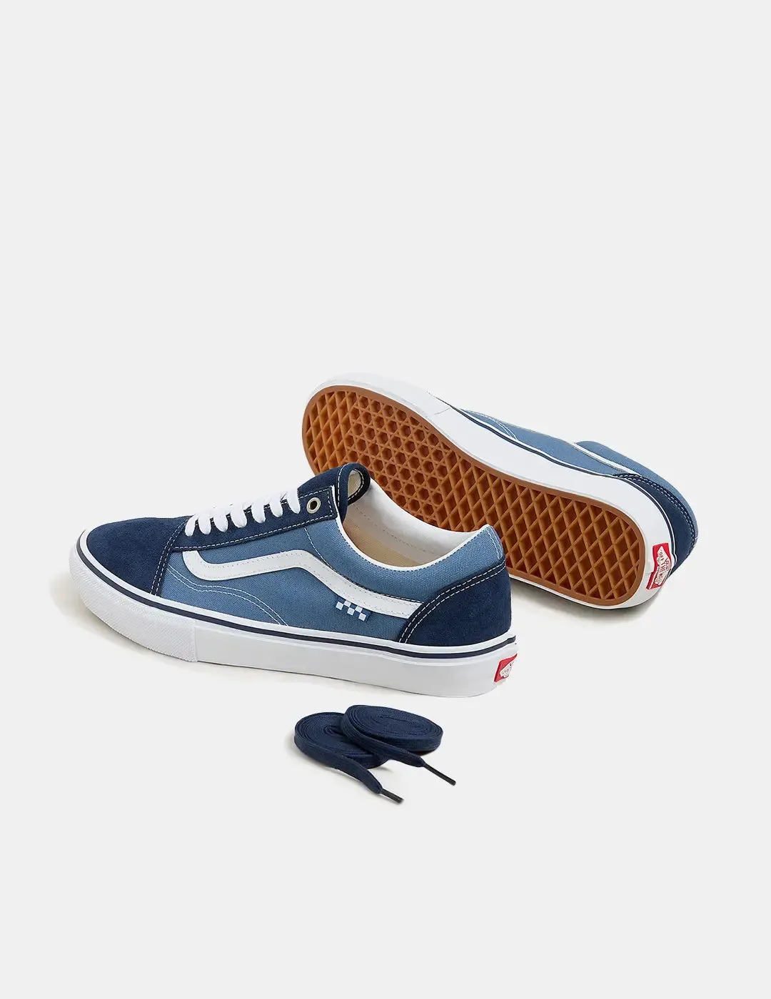 Zapatillas Vans Skate Old Skool Azul Blanco